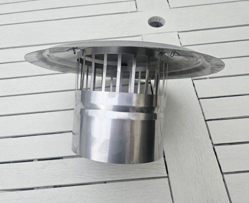 Silver metal 6in chimney cap - metal,