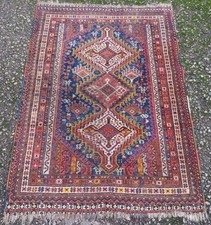 Antique Khamseh Nomadic Rug. 153cm X 108cm.