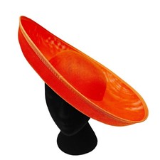 orange large wide brim DIY fascinator base wedding hat Kentucky Derby Ascot