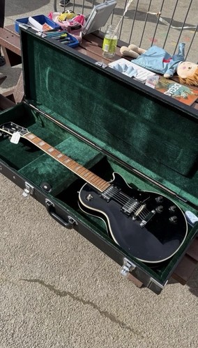 1970 black epiphone les - black,