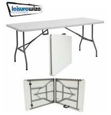 Leisurewize Blow Moulded Folding 6ft Trestle Table 180cm  Camping Events Market 