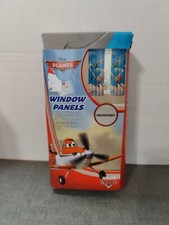 Disney Planes  Window Panels Curtains 42" x 63" 2 Panels & Tie Backs PKG WEAR