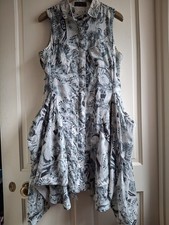 All Saints 7 Curses Shirt Dress UK12 Cream Bustle Vintage Parachute