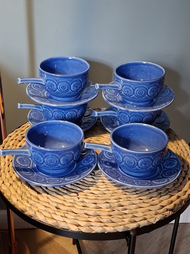 Tams blue handled soup - handled,