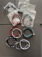 BUNDLE!!! 9 Pairs Distance Couple Lovers Beaded Bracelets with Magnetic Heart