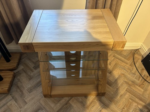 Solid oak hifi rack - solid,