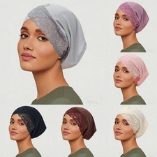 Bonnet Cap Solid Color Lace