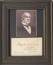 William Gladstone, Victorian PM, Framed 25x20cm 100% Hand Signed Envelope & COA