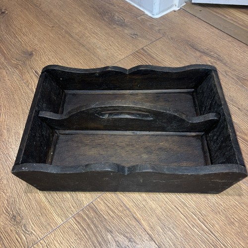 Oak cutlery tray - tray, century