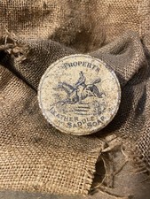 Vintage 1930s/1940s Propert's Leather and Saddle Soap Tin Advertising Antique
