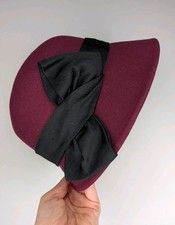 M&S 100% Wool Hat Maroon