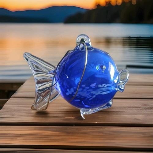 Handblown glass puffer fish - ,
