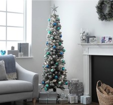 Home 6ft Snow Tipped Pencil Christmas Tree - Green