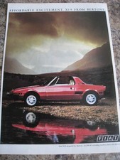FIAT X1/9 BERTONE DESIGN AFFORDABLE EXCITEMENT ADVERT A4 FILE 51