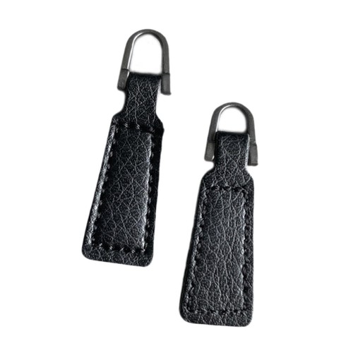 2pcs zipper pulls leather - zipper,