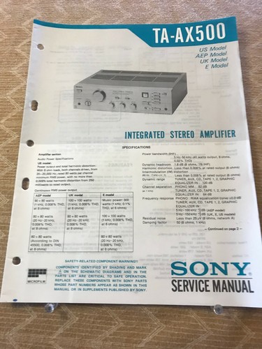 Original sony service manual - manual, &