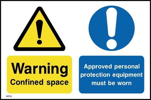 Warning confined space - warning,