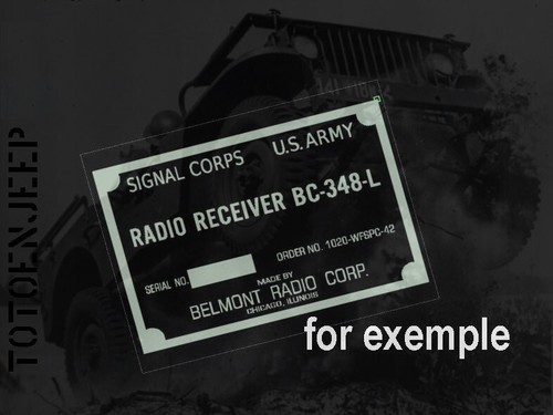Plate label - plate, radio