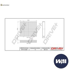 FILTER INTERIOR AIR DP1110.12.0227 FOR FORD FOCUS/II/Van/Tournament/Convertible