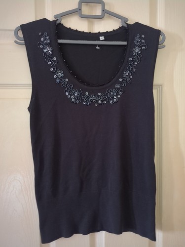 Ladies black beaded sequin - beaded,
