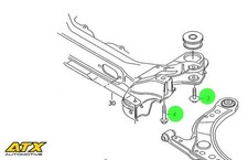 Front subframe mounting bolt - front,