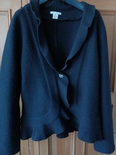 Stylish Deane and White 100% Wool Black Jacket 1X ( 16/18)? Worn Little Frill