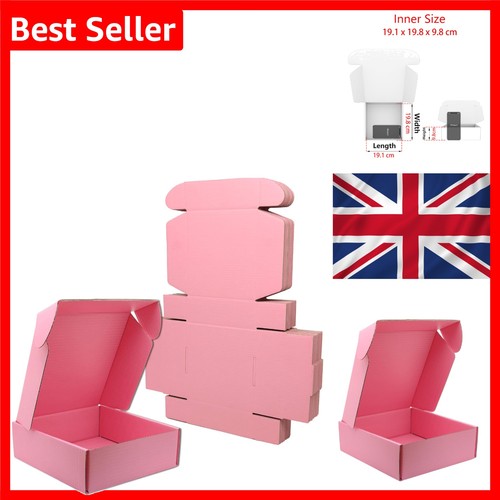 Pink postal boxes 20x20x10cm - pink,