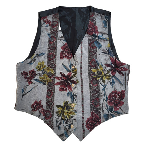 Vintage 70s grey floral - 70s,