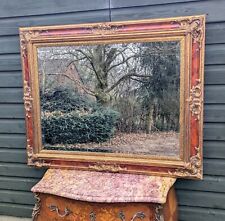 19th Century Style Gilt & Lacquered Bevelled Mirror - Delivery Available 