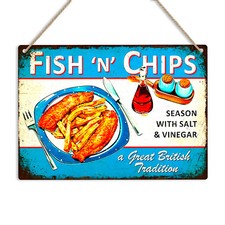 Fish chips vintage - fish,
