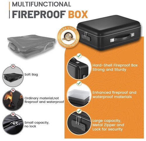 Fireproof document box - document, with