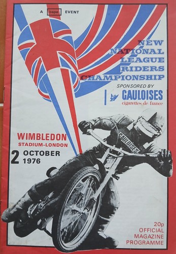 Wimbledon speedway programme - wimbledon,