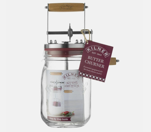 Kilner butter churner clear - butter,