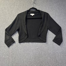 Monsoon shrug size small black metallic glitter sparkle party cardigan bolero