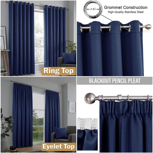 Heavy blackout curtains eyelet - blackout,