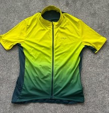 DECATHLON TRIBAN TR 3N Cycling jersey XL fluoro lime yellow short sleeve top