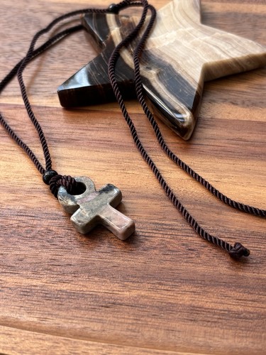 Natural rose stone ankh - natural,