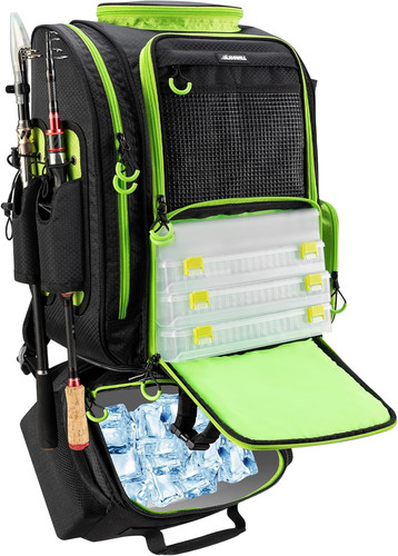 Large fishing backpack with - large,