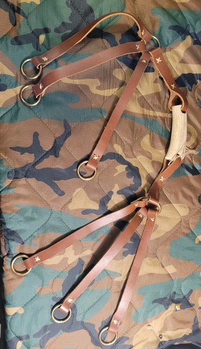 Leather and antler handle game - leather,