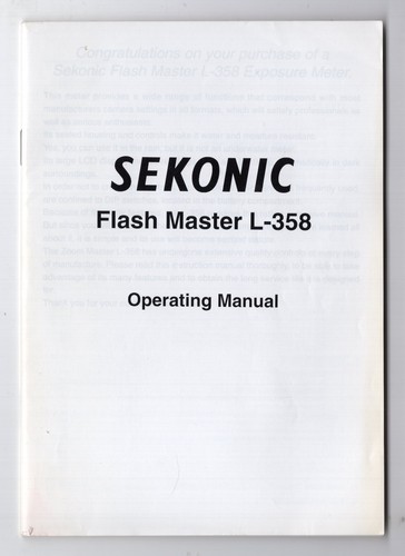 Sekonic flash master 358 - flash,