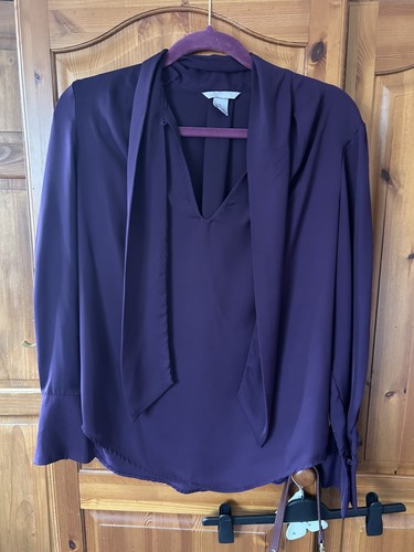 Ladies purple pussy bow - h&m,