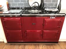 FULLY RECONDITIONED AGA 4 OVEN DELUXE 13 AMP ELECTRIC IN CLARET, FREE PLINTH
