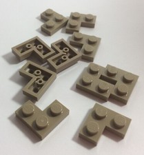 10 x Lego Corner Plate 2x2 - Dark Tan - Part 2420 - City / Star Wars / excellent