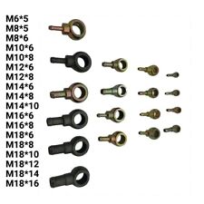 BZP Steel Single Banjo Union for Hose  - Plain / Barbed / Long Tail) Many Sizes