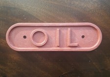 Cast Aluminium OIL Metal Sign