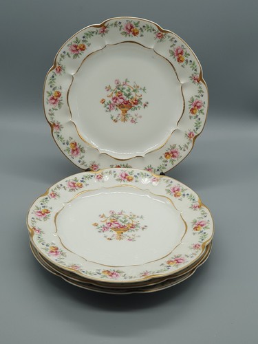 Four floral dessert - dessert, plates