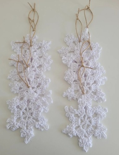 Handmade white snowflakes - 8,