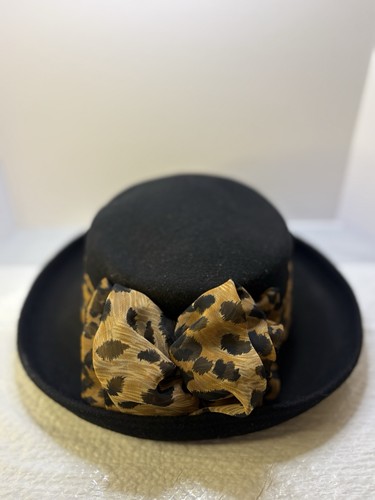 Women black wool hat w - wool,