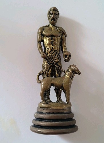 Vintage bronze miniature hades - bronze,