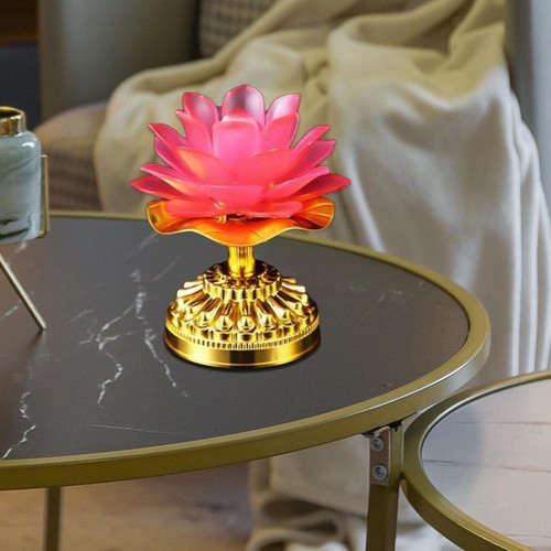 Led lotus buddhist lamp - buddhist,
